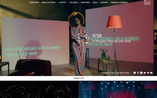 Página inicial do site da Astronautas Filmes